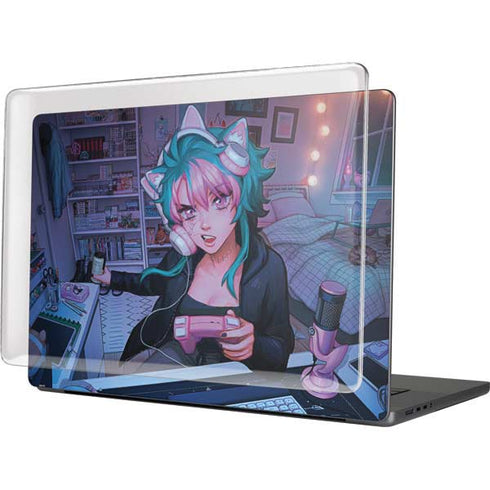 Anime Catgirl Gamer Nerd by Ivy Dolamore MacBook Cases